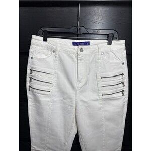 Jennifer Hudson soho highwaited jeans with tripple zipper accent size 12